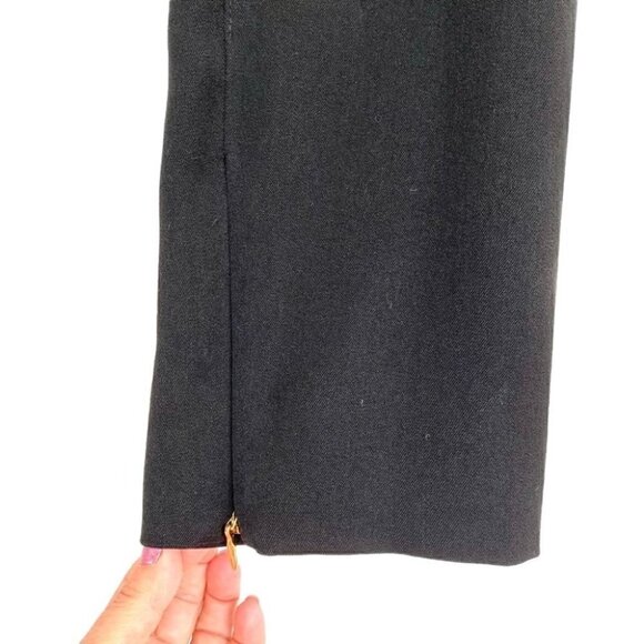 Tahari black trousers with gold accents, with narrow leg opening, medium rise - Picture 5 of 14